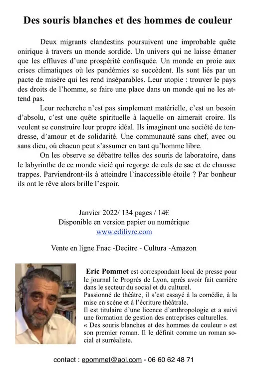 Livre Papier - Des souris blanches et des hommes de couleur - Eric Pommet - Apyworld